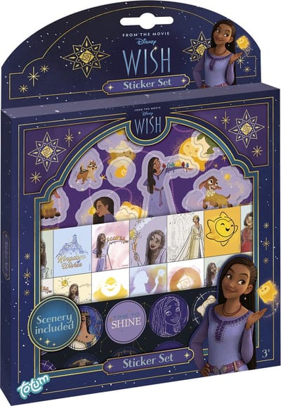 Totum Disney Wish stickers 3 vellen en speeldecor - stickerset