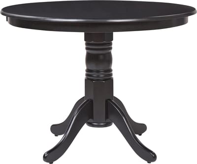 AKRON - Ronde eettafel - Zwart - 100 cm - MDF