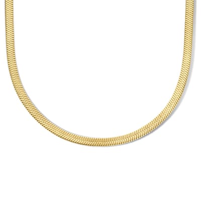 Glams ketting slang plat 4,2 mm 42 + 4 cm ion plating - Staal