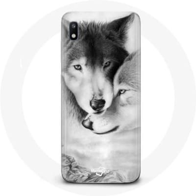 Hoesje voor Samsung Galaxy A10 Wolf Duo dieren