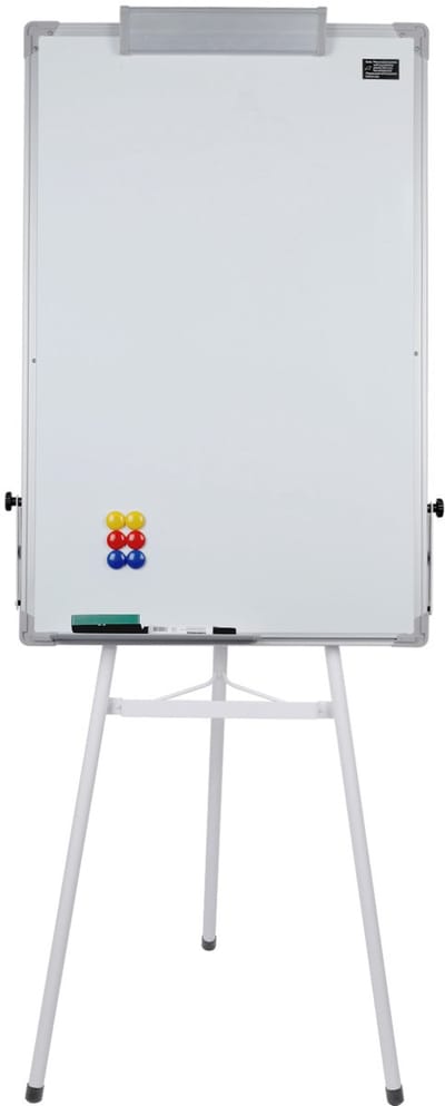 PIPIPOXER- Flip-over 60 x 90 cm, in hoogte verstelbaar Ezel Pennenbakje-Wit