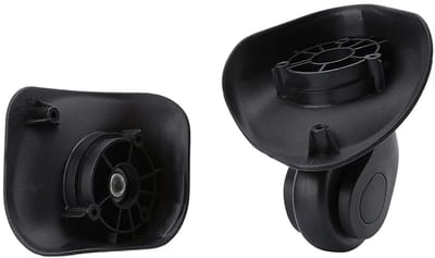 Kofferwielen Vervangen - Bagage Zwenkwielen - Bagage Reparatie - Dubbele Rollagers - 2 Stuks - Zwart