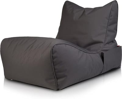 Zitzak Chaise Longue - Waterdichte poef - Buiten ontspannen - Met opbergvak - XL formaat - Grijs