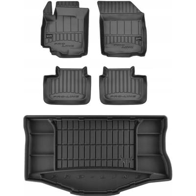 FROGUM Proline – Automatten Set – Perfecte Pasvorm – Geurloos TPE – Inclusief Kofferbakmat voor SUZUKI Swift IV Hatchback 2005-2010 (5-deurs)