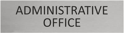 CombiCraft Aluminium deurbordje Administrative office 165x45mm met tape - per stuk