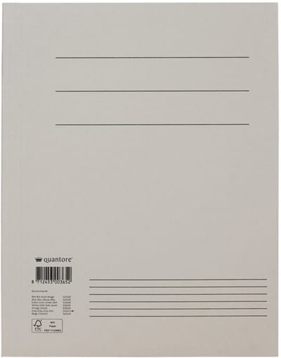 Dossiermappen Quantore A4 320 gr Grijs – set 10 stuks