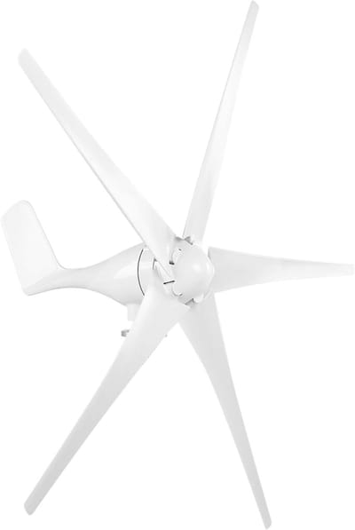 Windturbines - Kleine windmolen - Energie opwekken - 5 bladen ontwerp - 67x31x23 cm - Wit