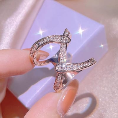 925 Zilver Mode Witte Zirkonia Roségoud Micro-gezet Zirkonia Ketting In elkaar grijpende Ring Vrouwelijke Feest Verjaardag Sieraden Cadeau 10