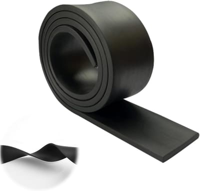 Rubber strips 3 mm dik, 5 cm breed en 1 m lang voor afdichting, isolatie en anti-vibratie in garage en werkplaats