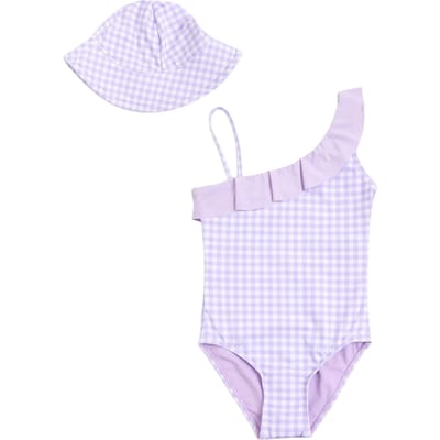Threadbare Eendelig zwempak voor meisjes (Paars)