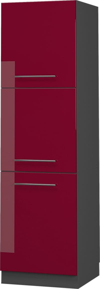 Vicco Hoge kast Fame-Line, Bordeauxrode hoogglans/Antraciet, 60 cm