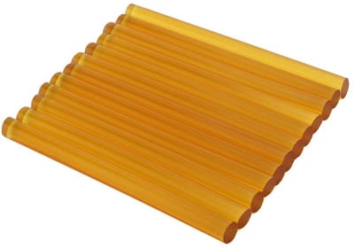 Allecto - Professionele Pruik - Haarverlenging Lijmstift - Sterke Lijm - Geel - Smeltlijm Sticks - Geschikt voor Diverse Materialen - 12 Stuks