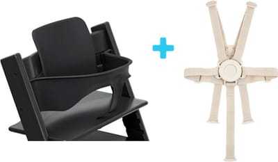 Stokke Tripp Trapp | Bundel | Babyset² en Harness² | Zwart
