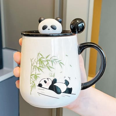Mok Geschenkdoos Nieuwe Stijl Dames Panda Kop Souvenir Keramische Waterbeker Koffiekop 301-400ml