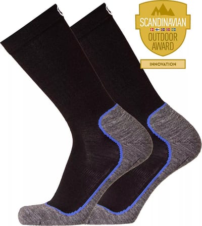 UphillSport - 2-Pack - Repo Wandelsokken - Merino/Tencel - 4-Laags - Heren / Dames - zwart / grijs - 35-38 - 9549