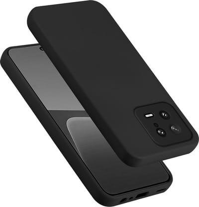 Cadorabo Hoesje geschikt voor Xiaomi 13 5G in LIQUID ZWART - Beschermhoes gemaakt van flexibel TPU silicone Case Cover