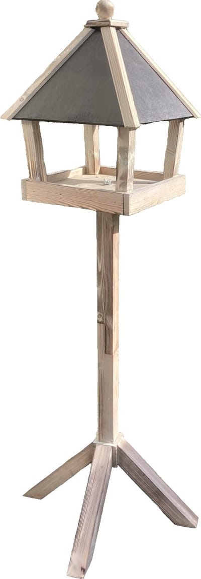GARDEN SPIRIT Groot Vogelvoederhuisje Standaard Hout 142 cm - Vogelhuisje