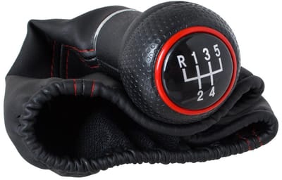 MODECAR Audi - Versnellingspookknop - Audi A3 8L 96-03 - Zwart - Rode Stiknaad