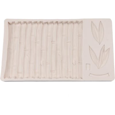 Siliconen Taartvorm Bamboe Blad Patroon Pudding Desserts Bakken DIY Vorm Zeep Maak Gereedschap beige