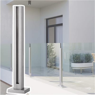 Trapleuning Post - Baluster Glassteun - Terrassen Balustrade - Roestvrij Staal 304 - 60-140cm Hoogte - Zilverkleurig
