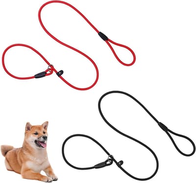 Verstelbare Hondenriem voor Training, 1.3m Lichtgewicht Slipriem, Geschikt voor Kleine Honden zonder Harnas of Halsband, Ideaal voor Wandelen en Training