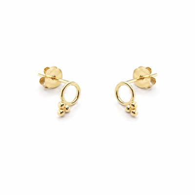 House of Jewels - Open Rondje Oorbellen - 925 Zilver - Goudkleurig