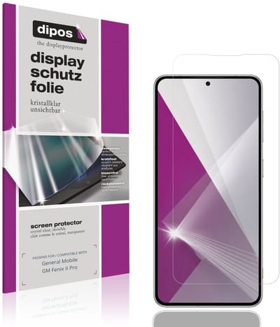dipos – 4x Beschermfolie geschikt voor General Mobile GM Fenix II Pro | Krasbestendige & heldere Screenprotector Ultra-Thin