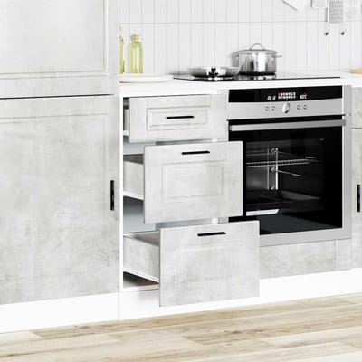 vidaXL - Onderkast - Porto - bewerkt - hout - betongrijs
