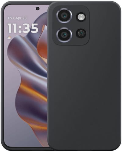 Geschikt voor Motorola Edge 50 Neo Telefoonhoesje Flexibel Siliconen TPU hoesje - Flexible Back Cover Case Siliconen TPU - Zwart - Smartphonica geschikt voor Motorola Edge 50 Neo