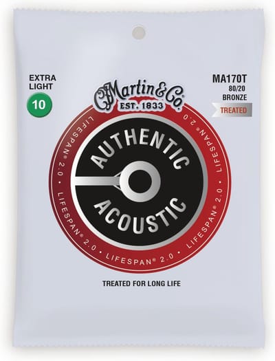 Martin MA170T Lifespan 2.0 Snaren voor Akoestische Gitaar (10-47) Bronze, Extra Light