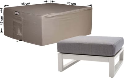Raffles Covers Hocker hoes - 95 x 95 H: 45 cm - RFS9595 - Waterdicht - Ademend - UV-bestendig - Elastisch rijgkoord - Beschermhoes tuinmeubelen