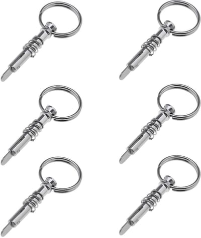 Store_7 - Quick Release Pin - Roestvrij staal 316 - 6 stuks - 0.2 inch diameter - Bimini top bevestiging - Marine hardware
