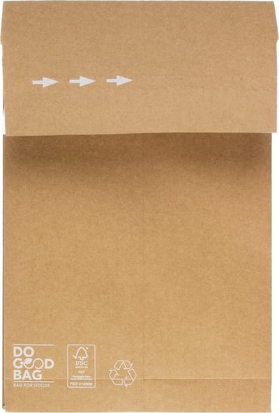 Raadhuis monsterzak - 200x300x50mm - Do Good Bag - bruin - 10 stuks