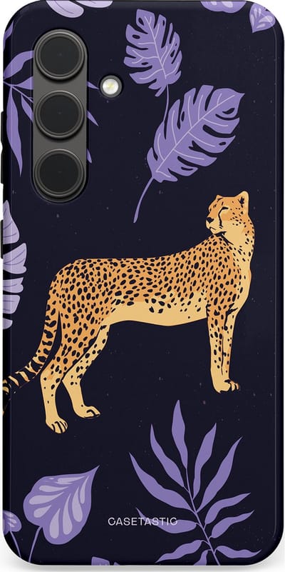 Casetastic Hoesje Geschikt voor Samsung S24 - Stijlvolle Beschermende Duo-layer Case - Cheetah snelheid