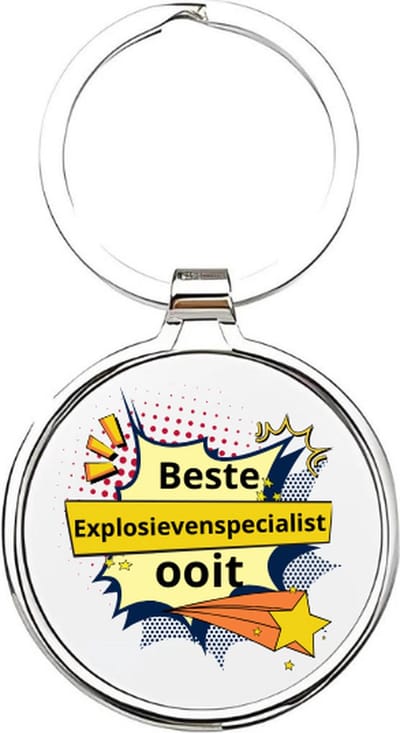 Akyol - de beste explosievenspecialist ooit Sleutelhanger - Politie - de beste explosievenspecialist - explosievenspecialist - agent - politie - hulpdienst - politiemacht - politieagente - agent - agente - politieauto - gevangenis - 112 - 4 x 7,5 CM