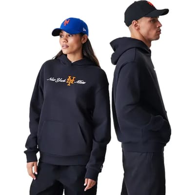 New Era Mlb Grphc Oversize New York Mets Hoodie Zwart M Man
