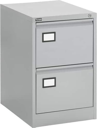 Stalen hangmapkasten dossierkast 2-laden Aluminium