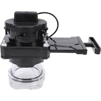 Camper schuifafsluiter met 3 inch doorzichtige adapter Lekdicht Geurbestendig Afvalafsluiter Riolerafsluiter voor Camper Trailers black