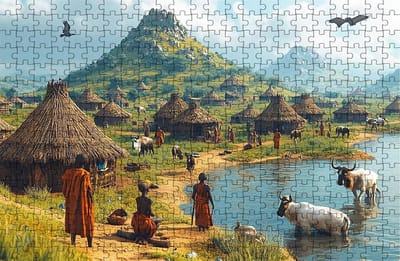Puzzel 2000 stukjes - Legpuzzel Volwassenen - Ontspanning Thuis - Siberisch Hout - 100x70cm - Afrikaans Thema