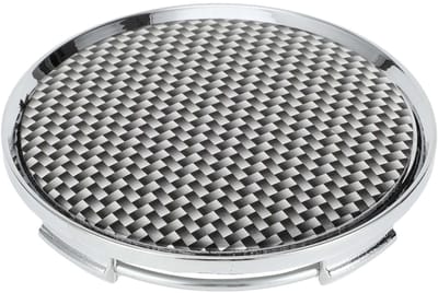 Dailygoods- Wielnaafdopjes 63mm - Zilveren Toon - Carbon Fiber Patroon - Beschermers - Duurzaam - Makkelijk te installeren - Naafdop