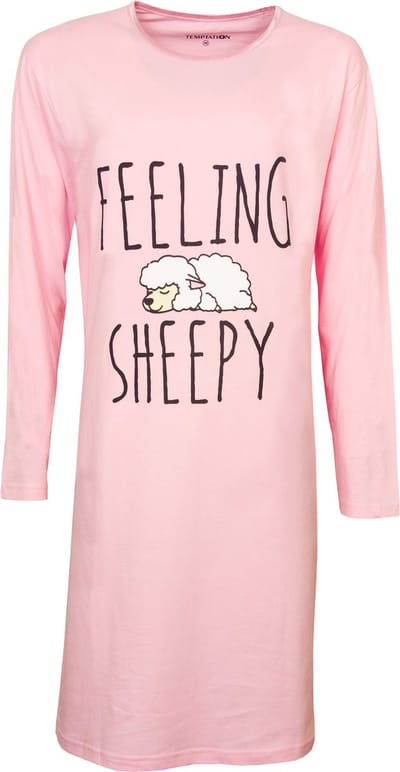 Temptation Dames Bigshirt Licht Roze TPNGD2124A - Maten: XXL