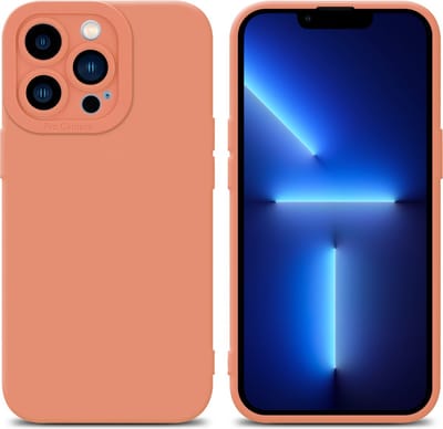 Cadorabo Hoesje geschikt voor Apple iPhone 12 PRO in FLUID LICHT ORANJE - Beschermhoes gemaakt van flexibel TPU silicone Cover Fluid Case