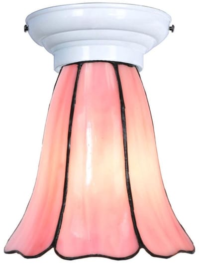 Tiffany Plafonnière wit met Liseron Pink - Art Deco Trade