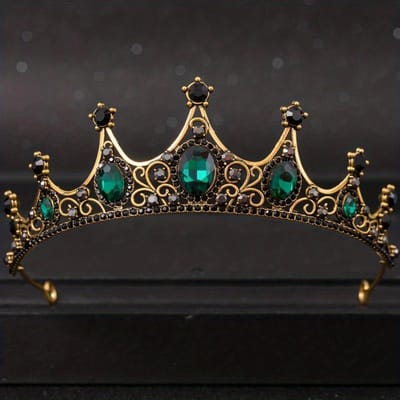 Strass Kroon Hoofdband Bruiloft Bruid Prinses Koningin Haar Tiara groen