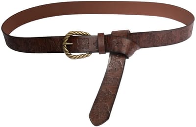 SMOAKEZ- Riem Middeleeuws Design - PU-leer - Drakenpatroon - Vintage Cosplay Accessoire - 125 cm x 3,5 cm - Duurzaam en Stevig - Kostuumriem
