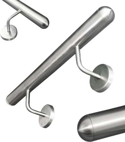 Roestvrijstalen trapleuning - Wandleuning RVS - Veilig Traplopen - Onzichtbare Schroefverbinding - 1800 mm - Gepolijst