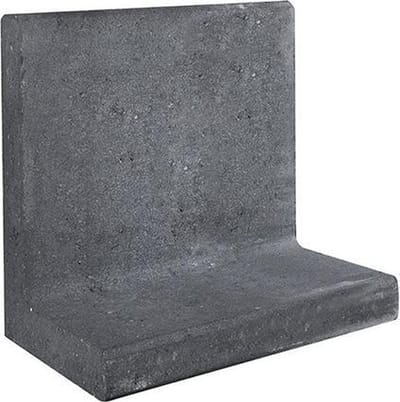 L-element zwart 50x40 voet 30 cm