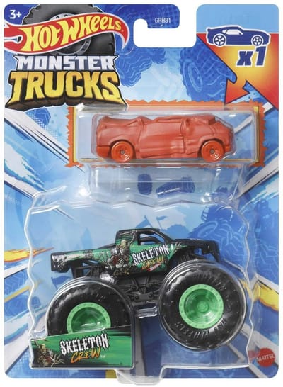 Hot Wheels Monster Jam truck Skeleton Crew - monstertruck 9 cm schaal 1:64