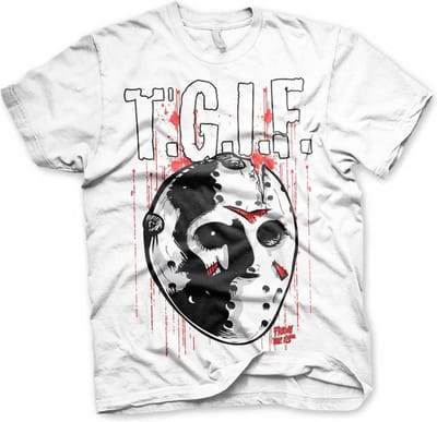 Friday The 13th Heren Tshirt -S- T.G.I.F. Wit
