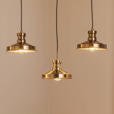 Opviq Hanglamp Berceste 9263, 3-lamps, oud messingkleurig, E27